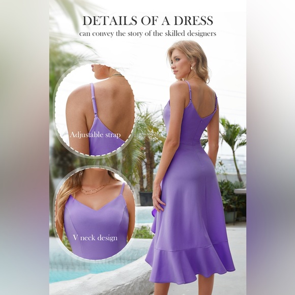 Dresstells Purple High Low Midi Dress, Size 3X - NWT - Picture 8 of 10